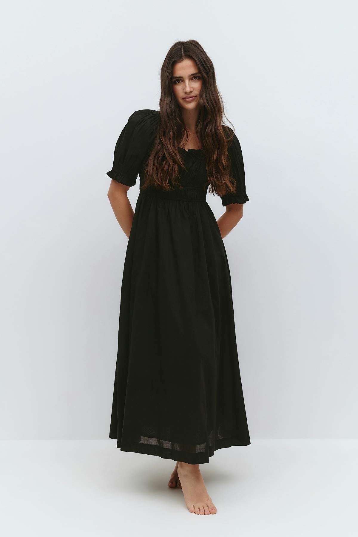 puff sleeve dress - Blanc cassé