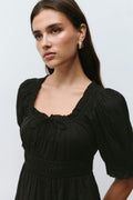 puff sleeve dress - Blanc cassé