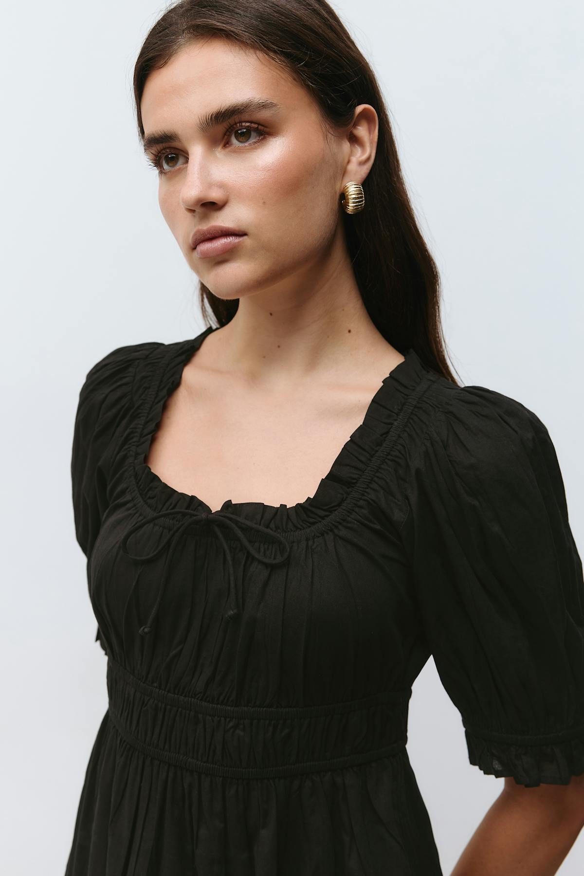 puff sleeve dress - Blanc cassé