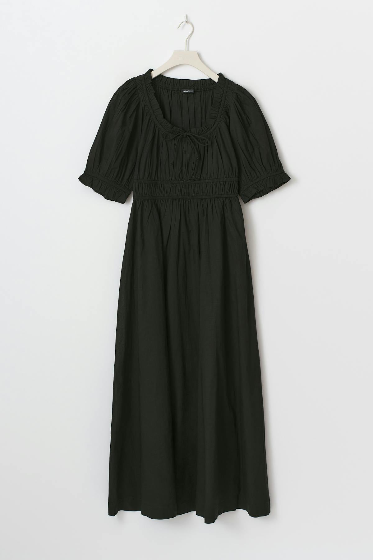 puff sleeve dress - Jaune