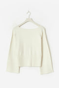 Y high rib knitted sweater - Gardenia