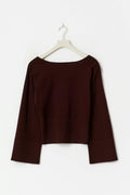 Y high rib knitted sweater - Bordeaux foncé