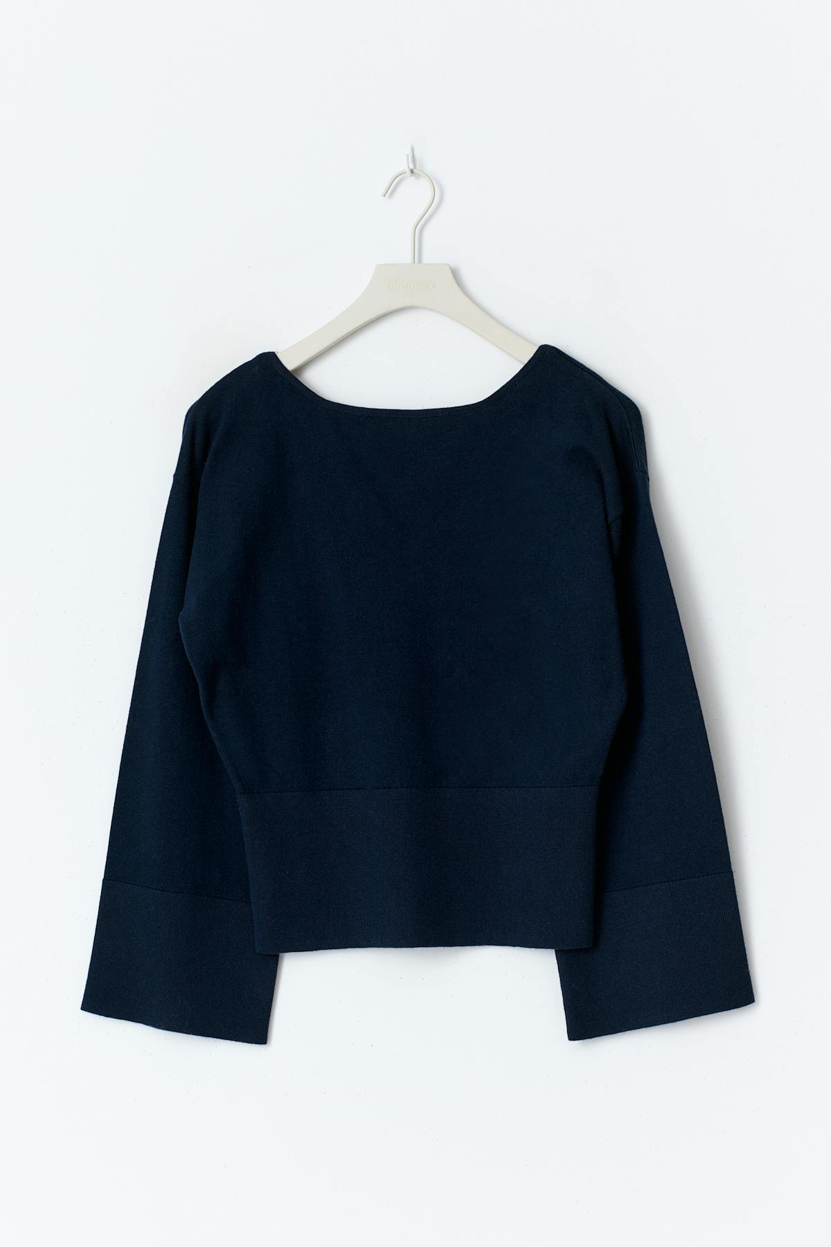 Y high rib knitted sweater - Navy blazer