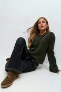y knitted sweater - Oat melange