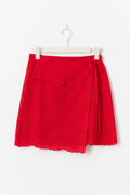 Broderie anglaise mini skirt - Rouge