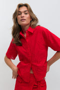 Anglaise blouse - High risk red