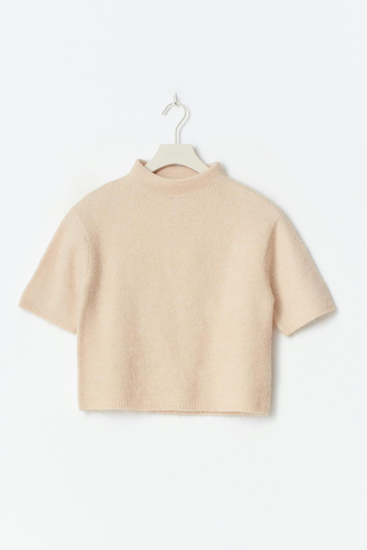 Y knitted top - Beige