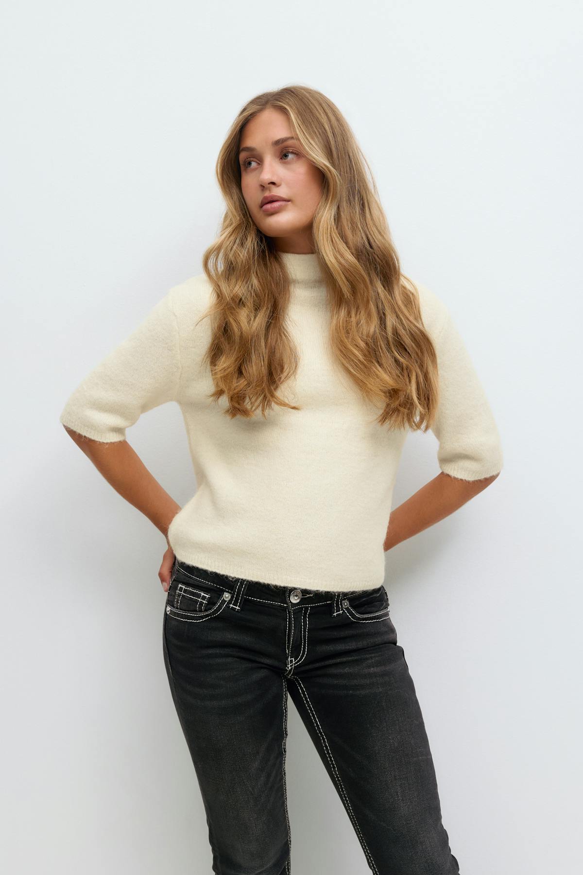 Y knitted top - Bordeaux foncé