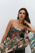 Satin scarf top - Egret