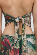 Satin scarf top - Egret