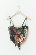 Satin scarf top - Egret