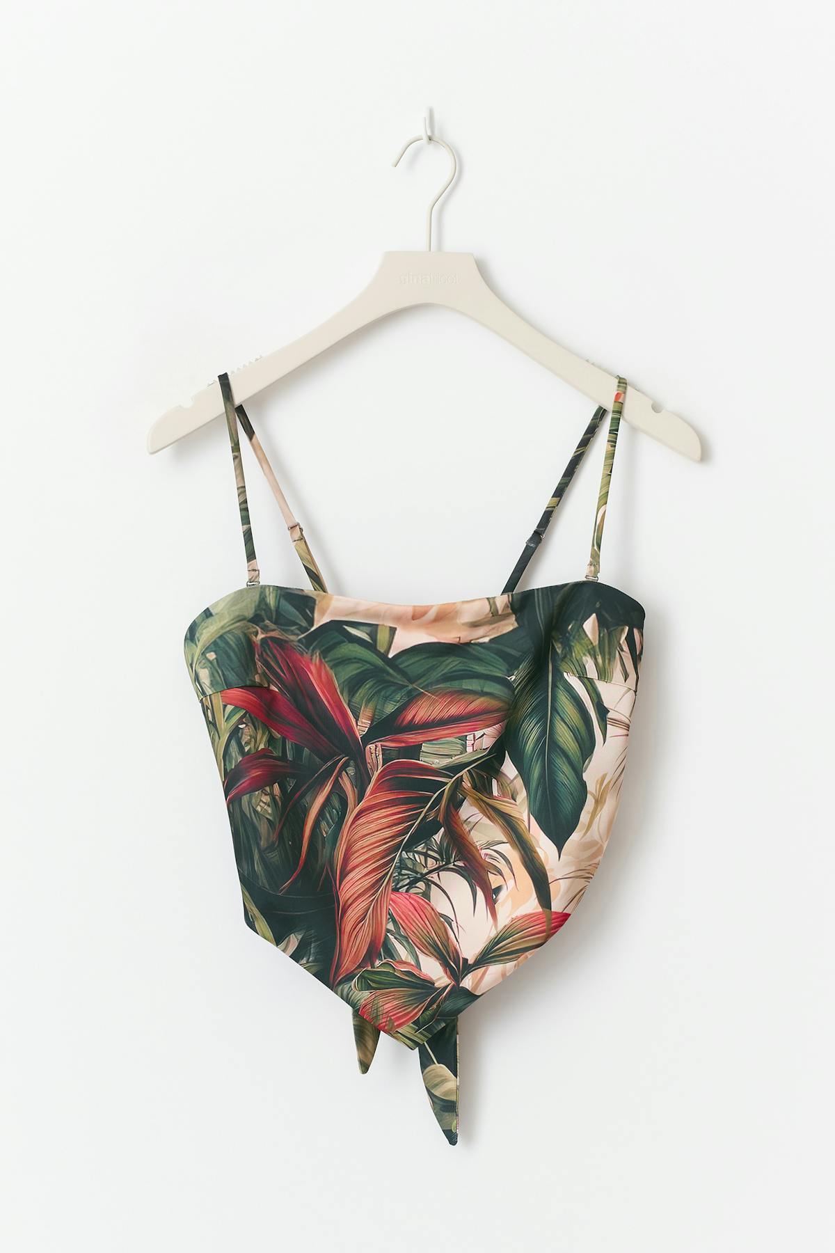 Satin scarf top - Egret