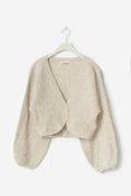 Y knitted bolero - Oat melange