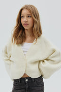 Y knitted bolero - Warm white