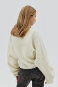 Y knitted bolero - Warm white