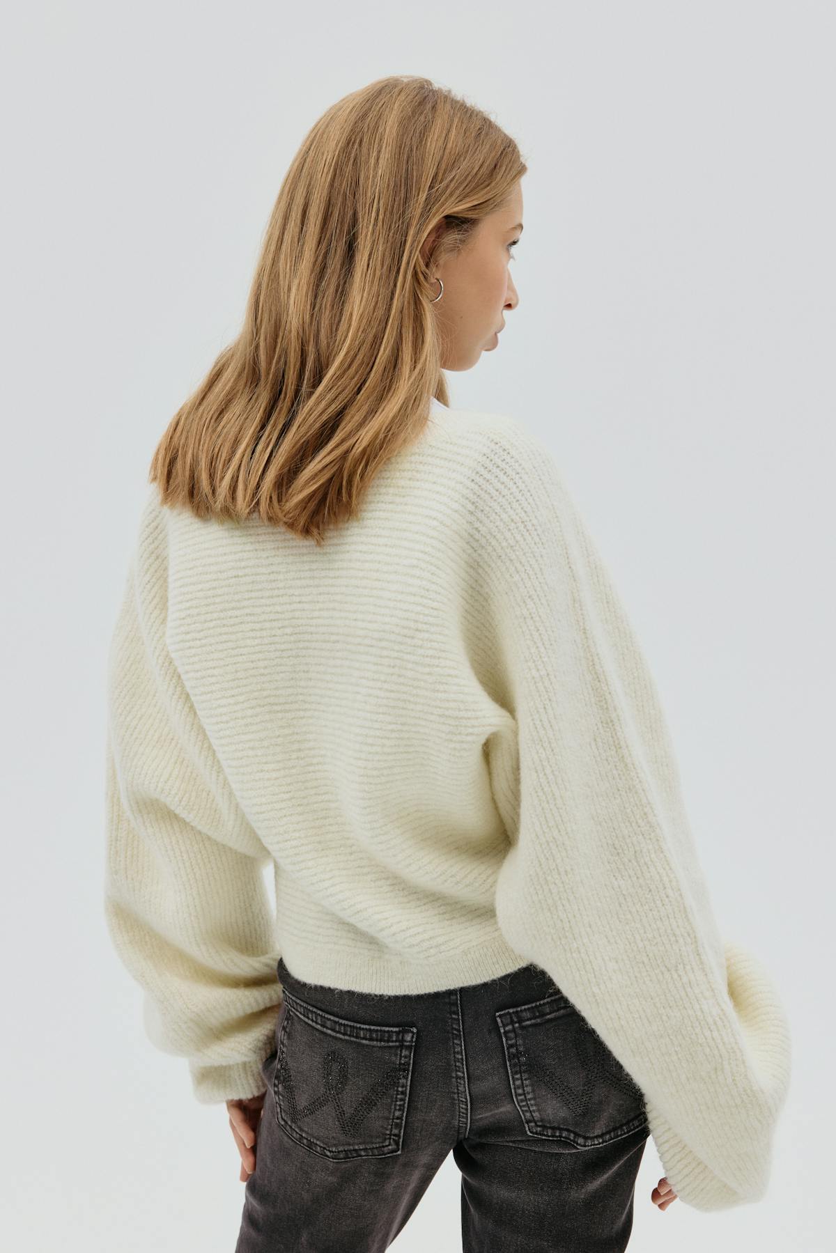 Y knitted bolero - Warm white