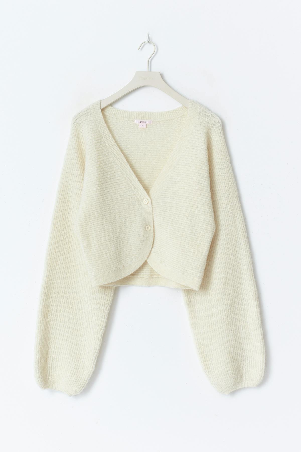 Y knitted bolero - Warm white