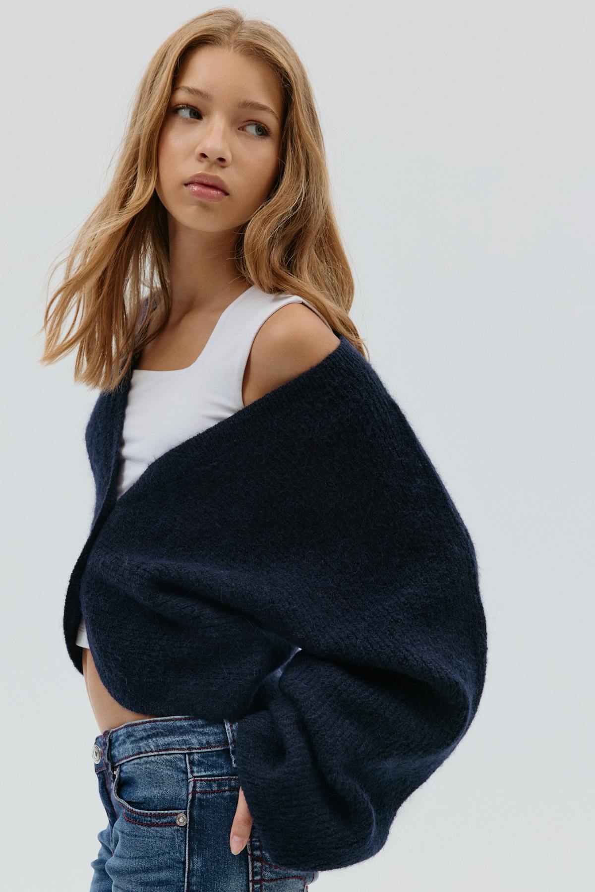Y knitted bolero - Navy blazer