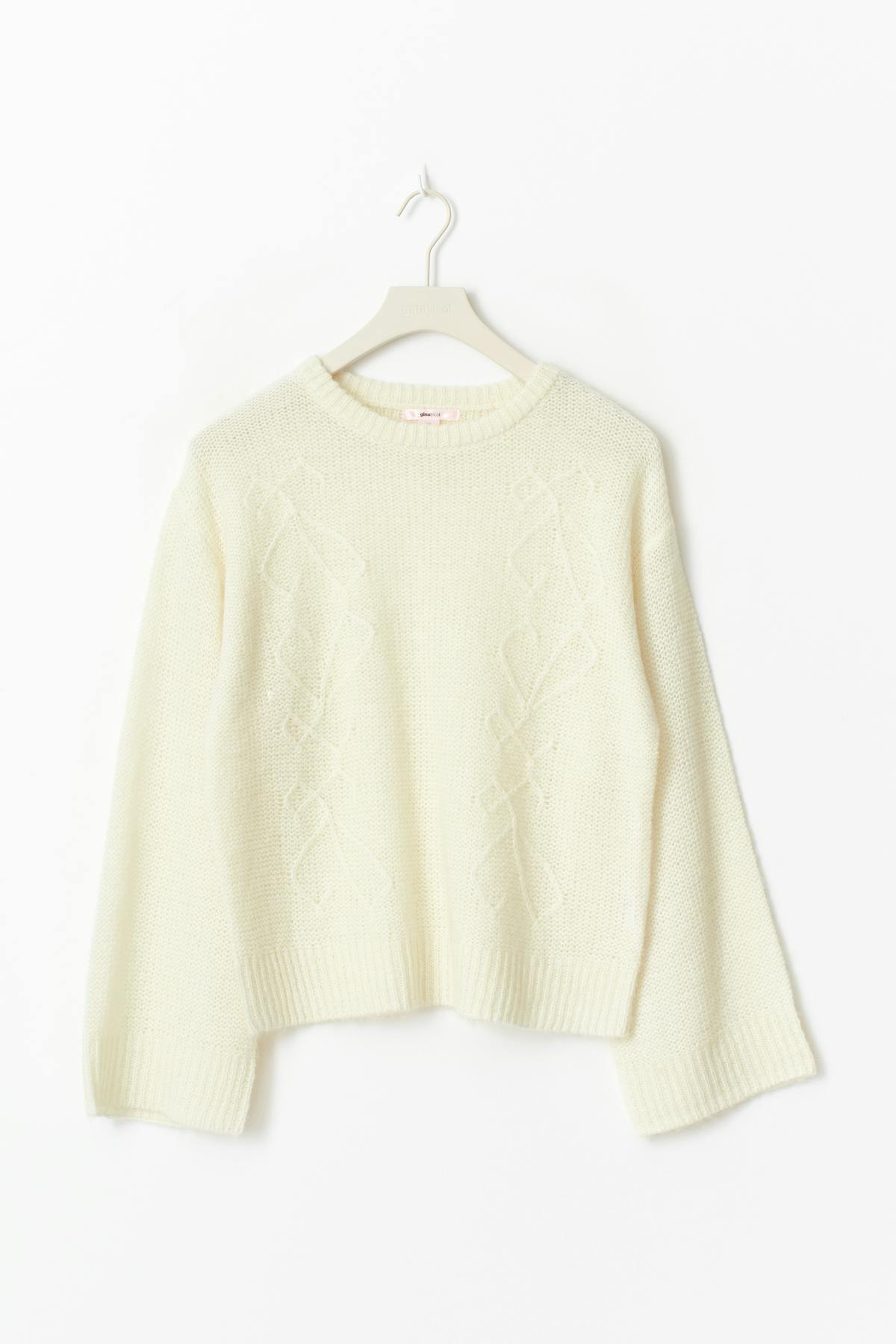y knitted sweater - Warm white
