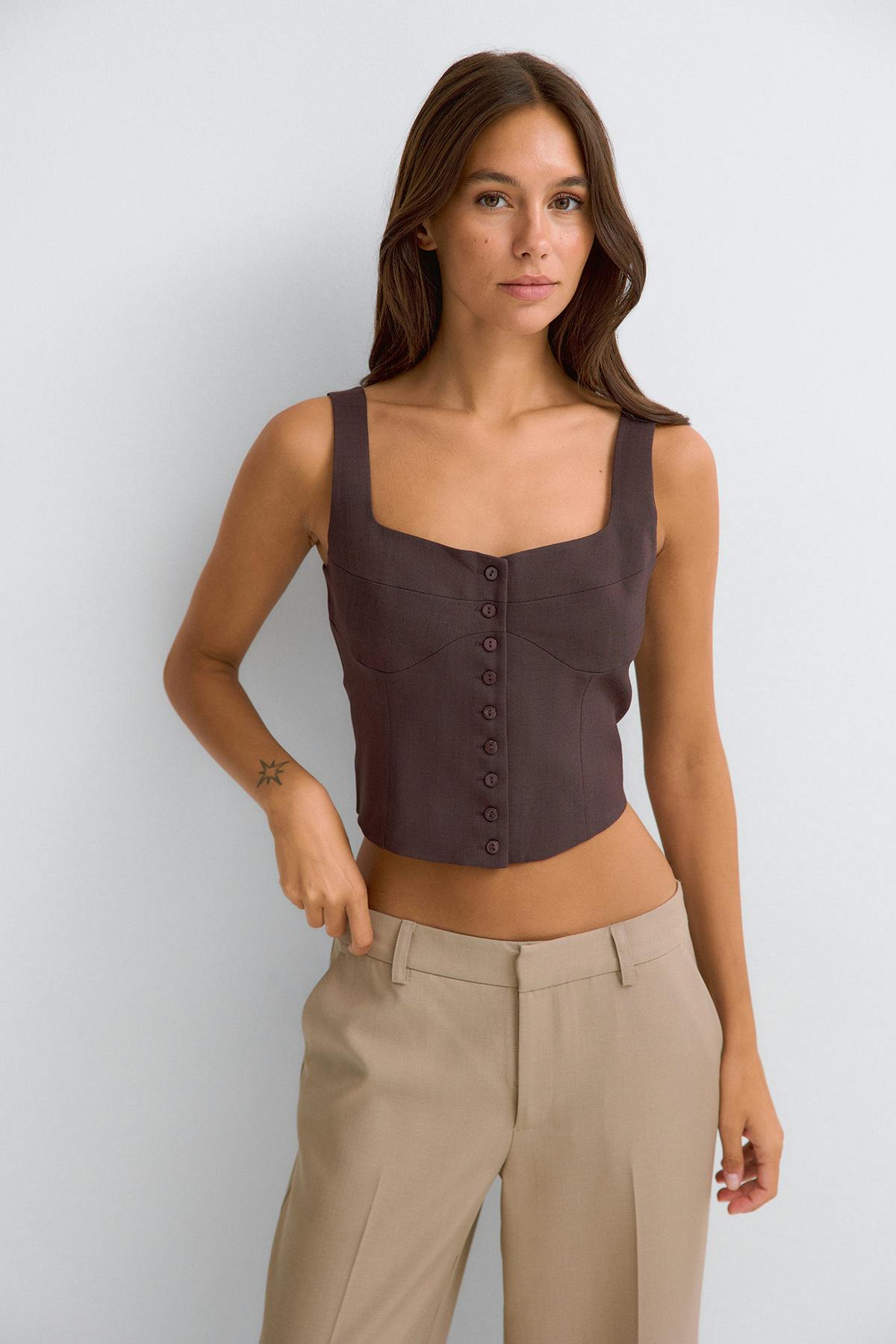 Corset vest - Creme