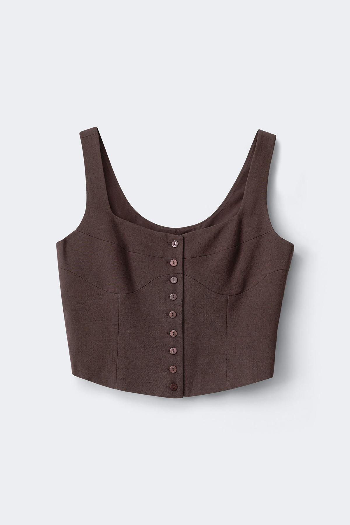 Corset vest - Marron foncé