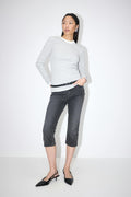 Remade capri jeans - Offblack