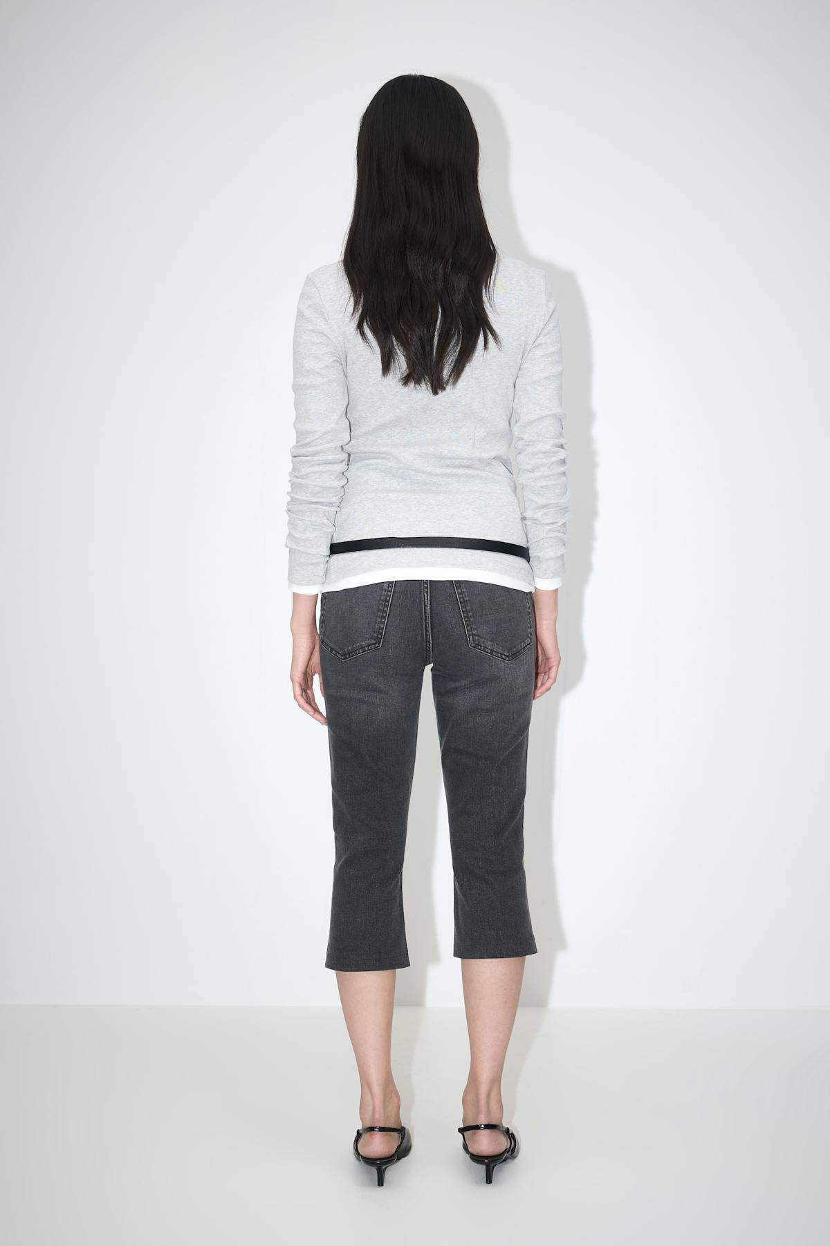 Remade capri jeans - Offblack