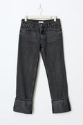Remade fold up jeans - Offblack
