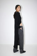 Remade fold up jeans - Offblack