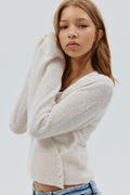 Y v-neck knitted sweater - Gardenia