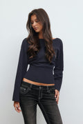 14+ knitted sweater - Navy blazer