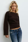 14+ knitted sweater - Seal brown