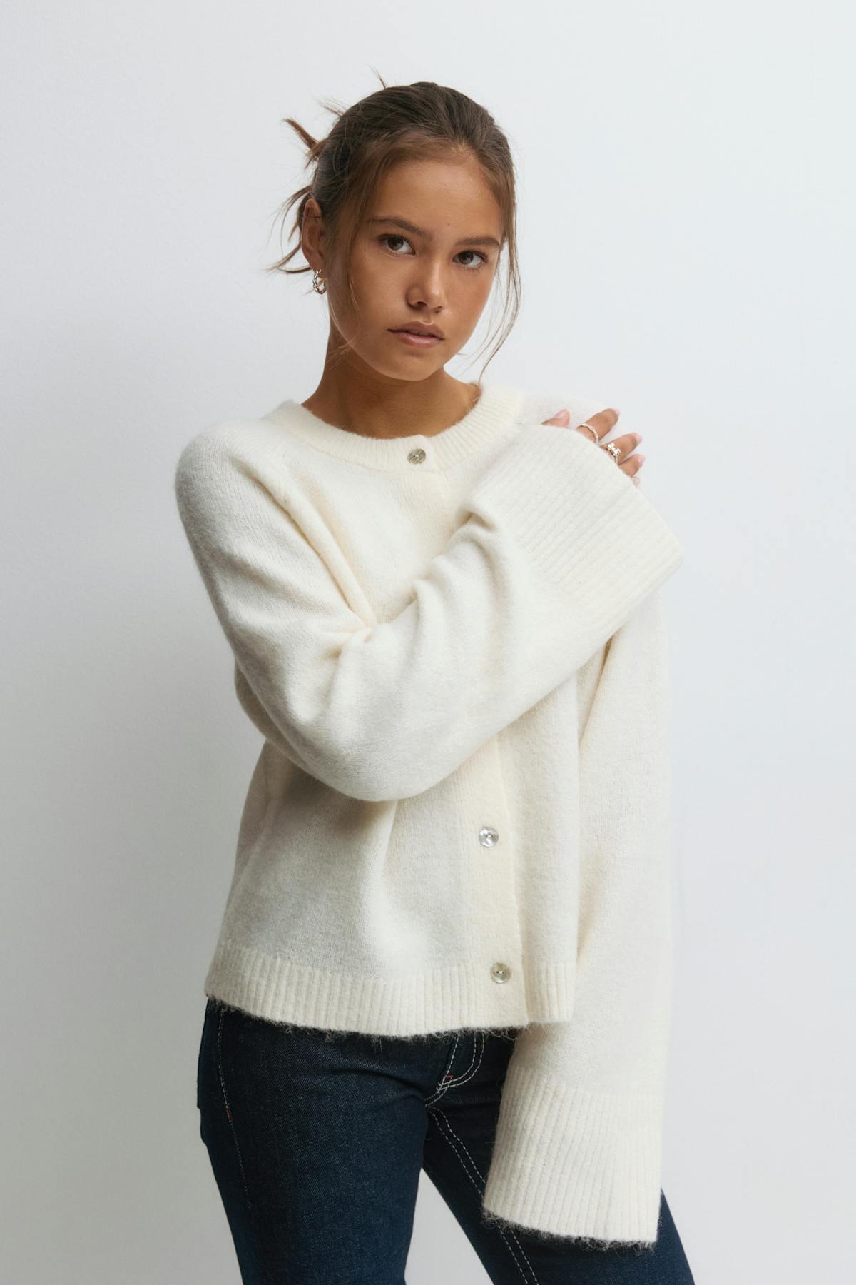 Y knitted cardigan - Bordeaux foncé