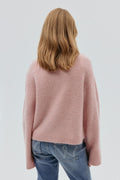 Y knitted cardigan - Oat melange