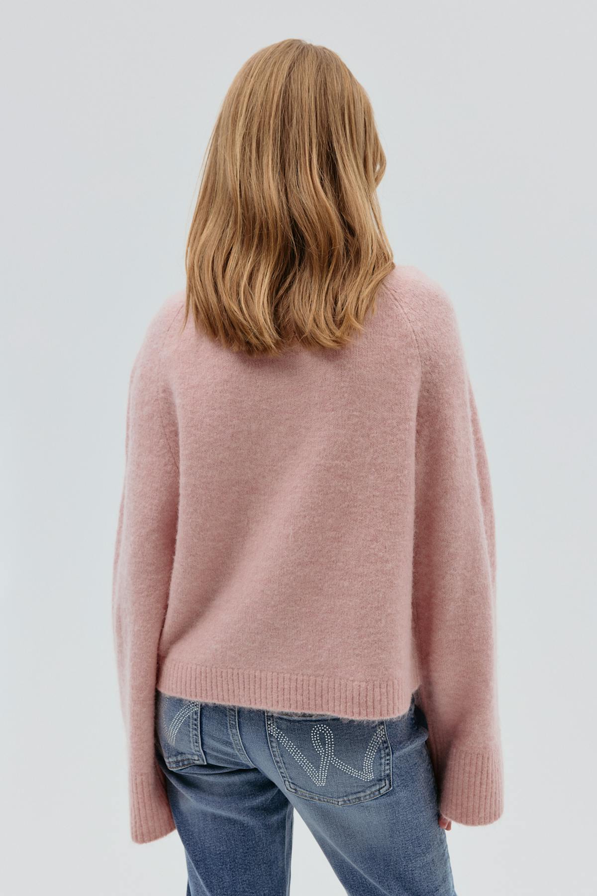 Y knitted cardigan - Oat melange
