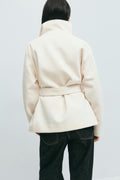 High neck short jacket - Noir