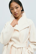 High neck short jacket - Creme