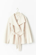 High neck short jacket - Creme