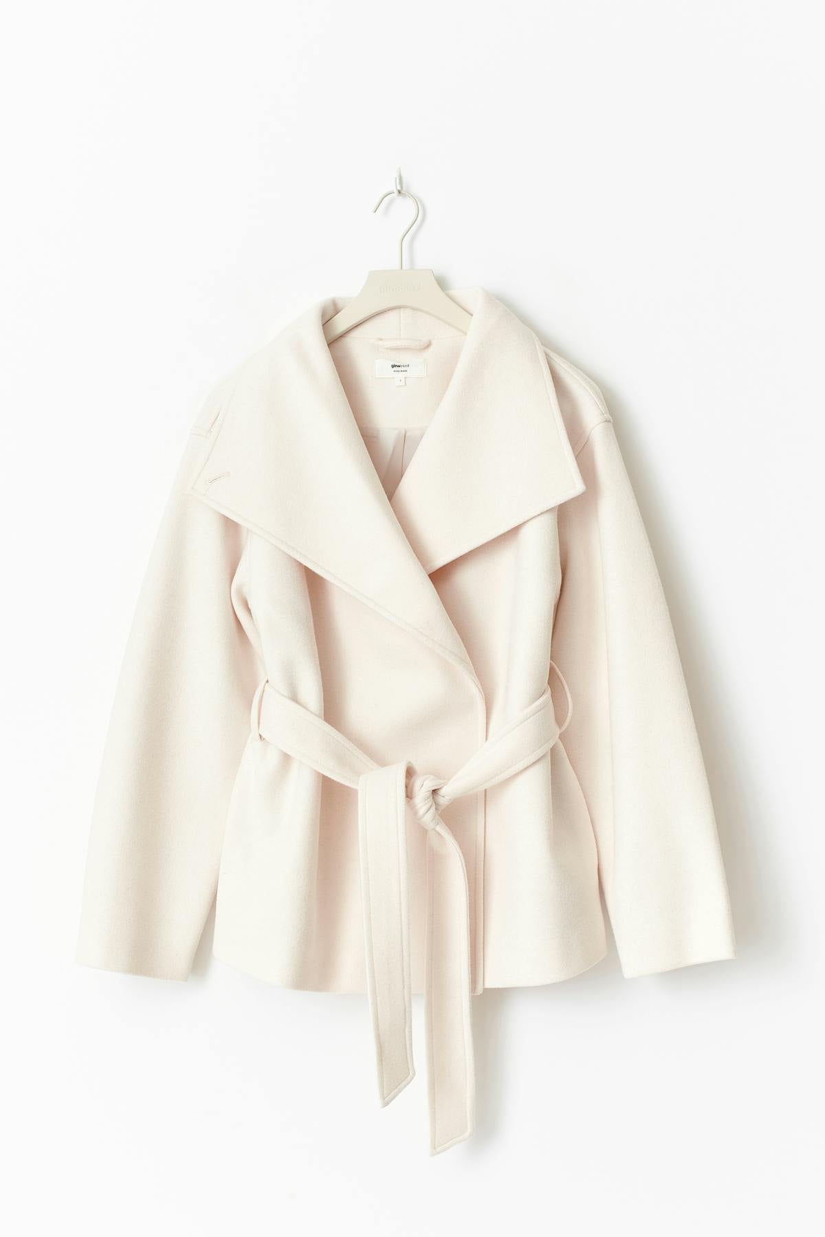 High neck short jacket - Creme