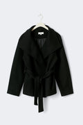 High neck short jacket - Noir