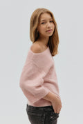 Y knitted top - Chocolate brown