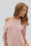 Y knitted top - Soft pink