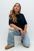 Y knitted top - Navy blazer