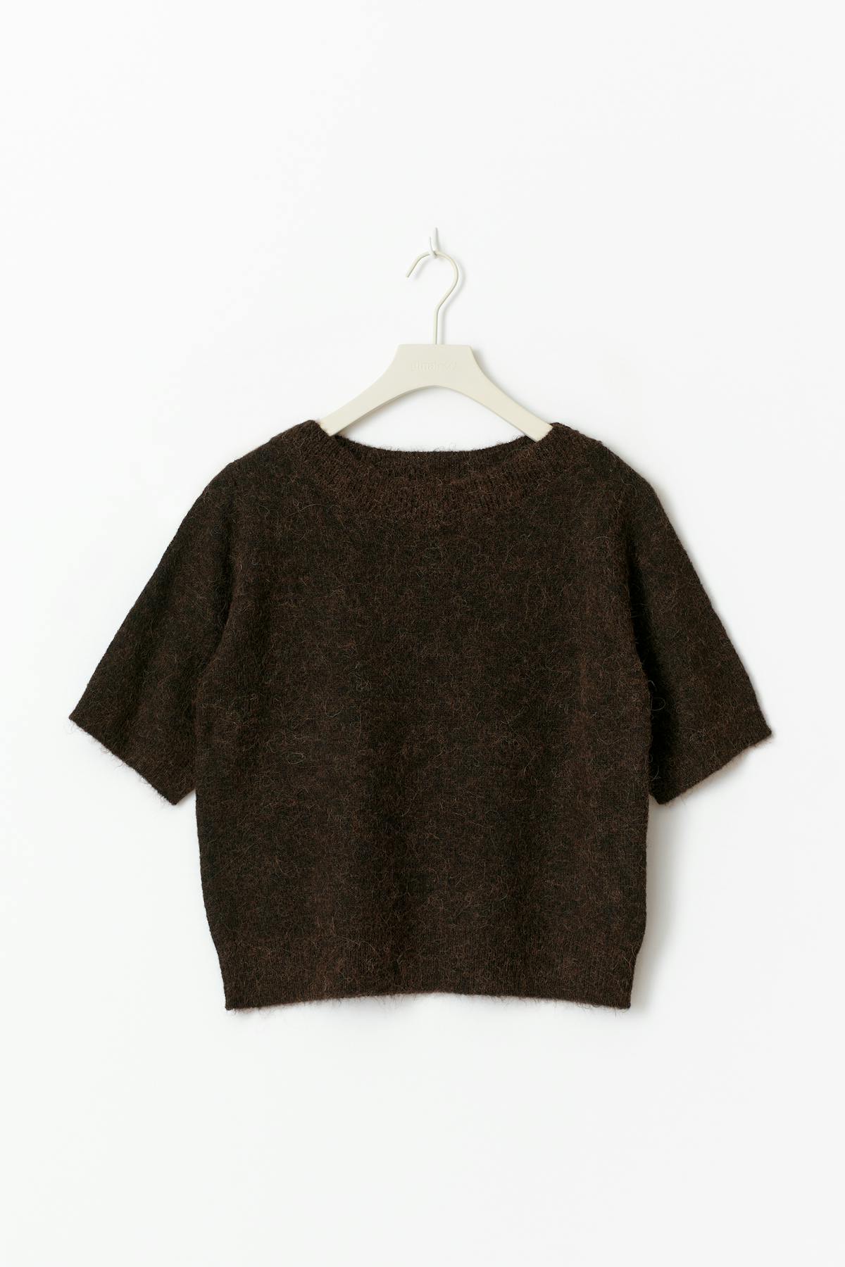 Y knitted top - Chocolate brown