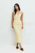 Knitted midi dress - Seal brown