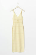 Knitted midi dress - Lemon icing