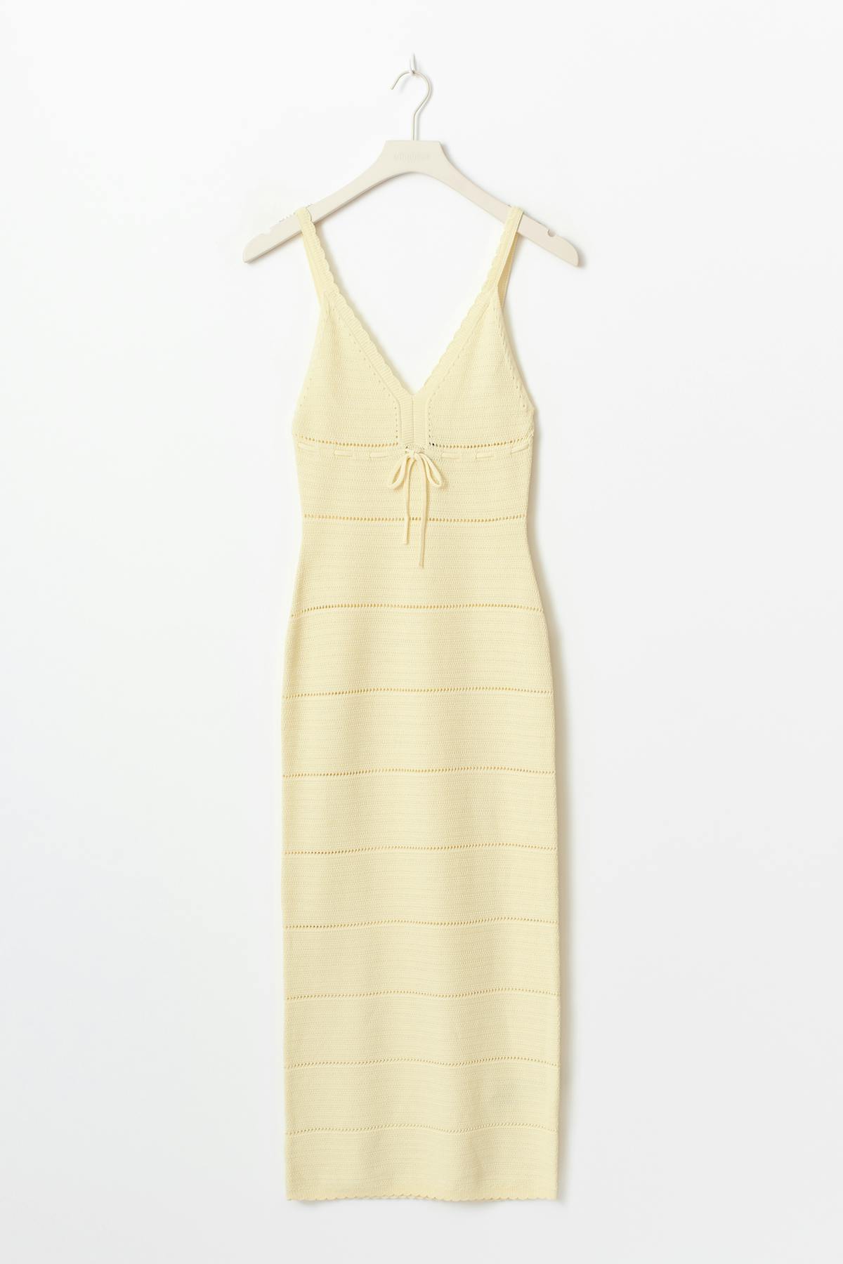 Knitted midi dress - Lemon icing