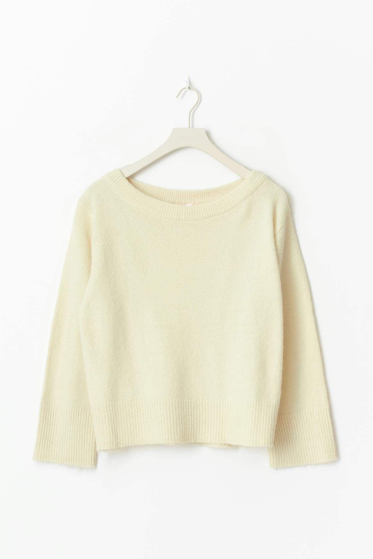 Y oversized knitted sweater - Vanilla yellow