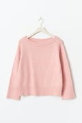 Y oversized knitted sweater - Soft pink