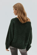 Y oversized knitted sweater - Vert foncé